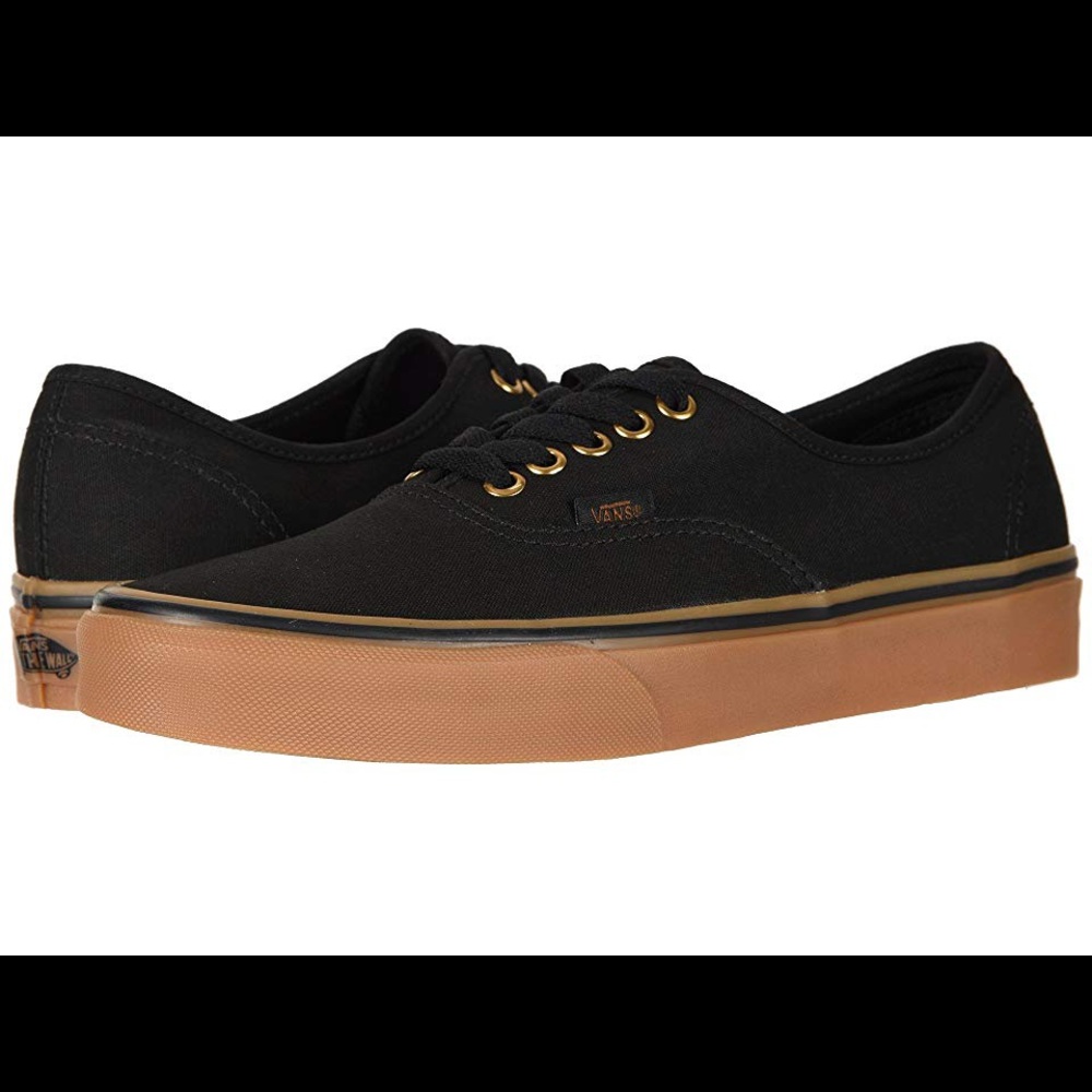 Men's Size 10.5 vans, black and gold
